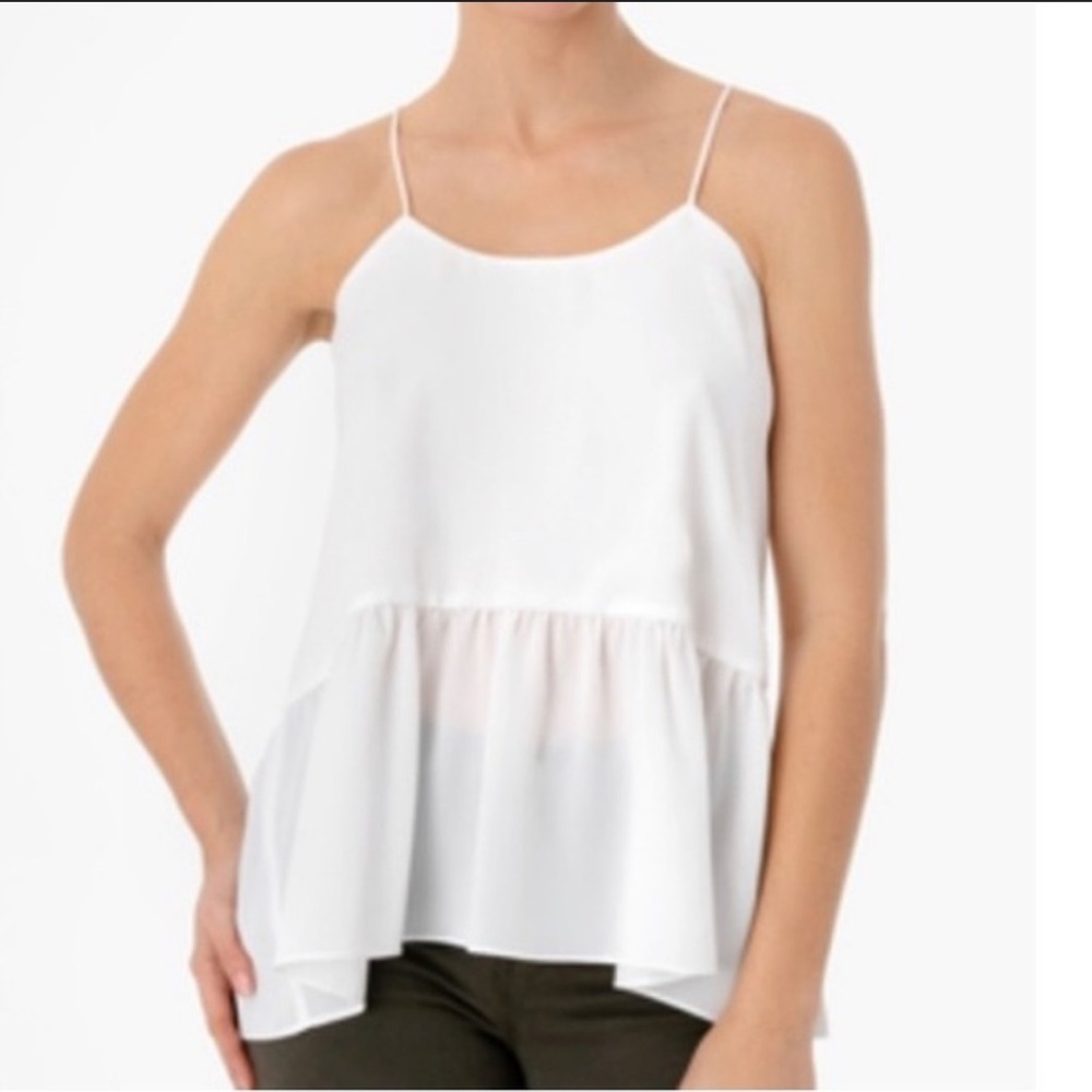 Pomander Place White Kieran Peplum Tank Blouse